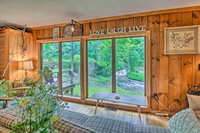 The Mill River Cabin with Fireplace  River View