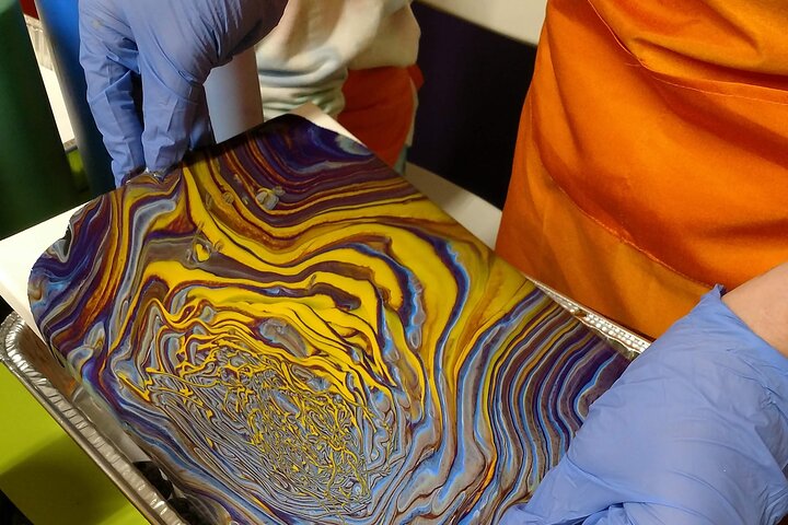Acrylic Pour Painting Class in Estes Park Colorado